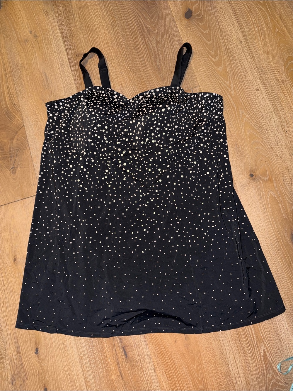Swimsuits for all Black Polka Dot swimsuit swim dress size 28 vacation tropical